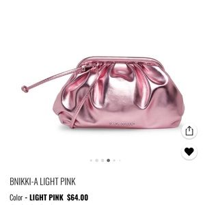 Steve Madden pink chrome/metallic purse